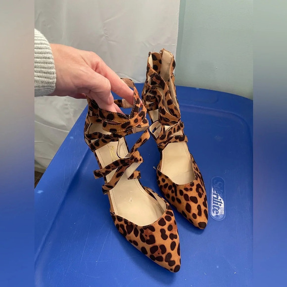 Anne‎ Michelle strappy Leopard Heel NWOT SIZE 10 - Picture 2 of 12